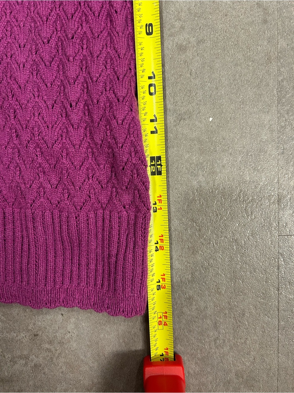 Boden Diane Pointelle Jumper Regal Purple Wool Cashmere Sweater M - Picture 9 of 10